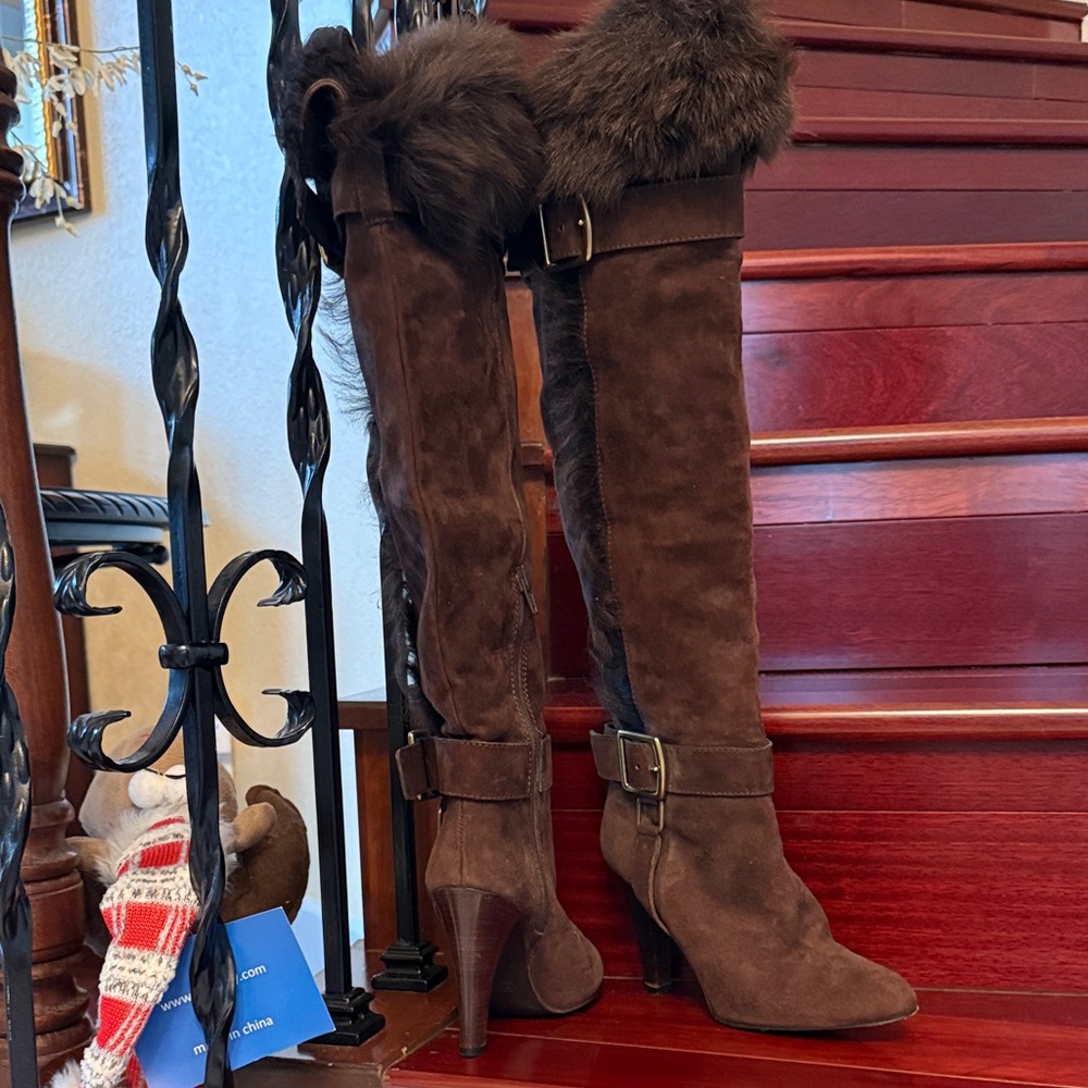 Coach Dark Brown Over the Knee Boots - Picture 5 of 5